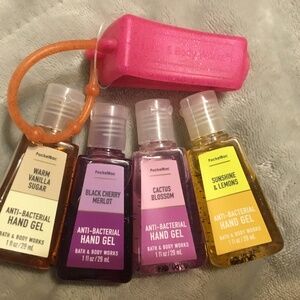 Bath & body works anti bacterial hand gel and holder